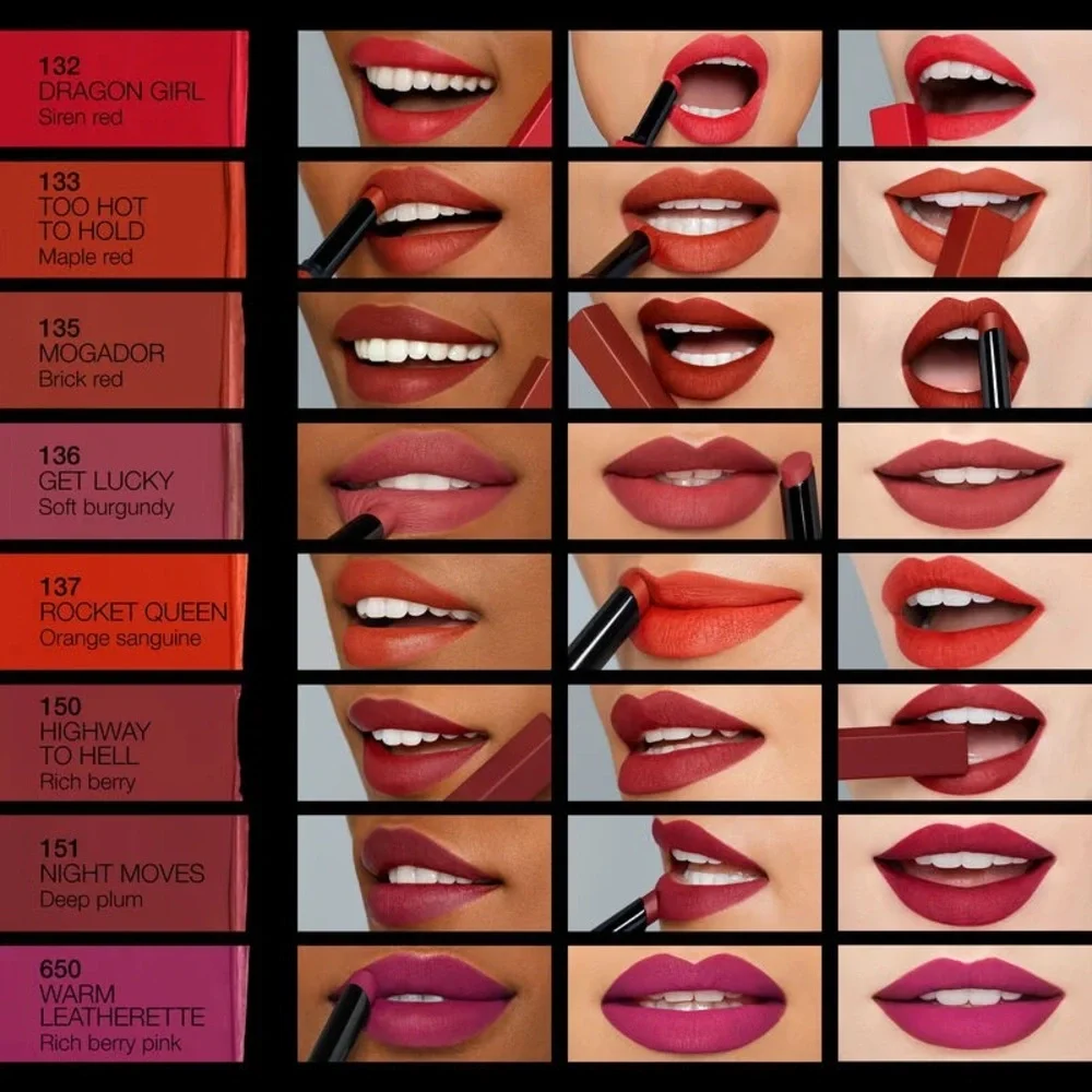Warm Leatherette NARS Powermatte Lipstick Rich Berry Pink Brand New in Box